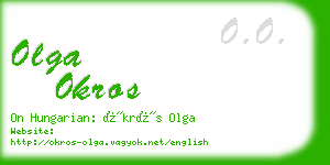 olga okros business card